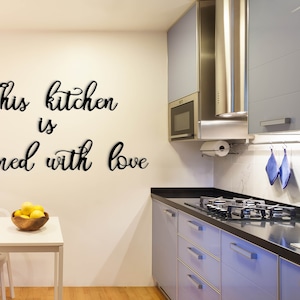 This Kitchen Is Seasoned With Love Metal Wall Art, Cozy Kitchen Metal Wall Letters, Metal Wall Art, Front Door Metal Signs, Metal Wall Art