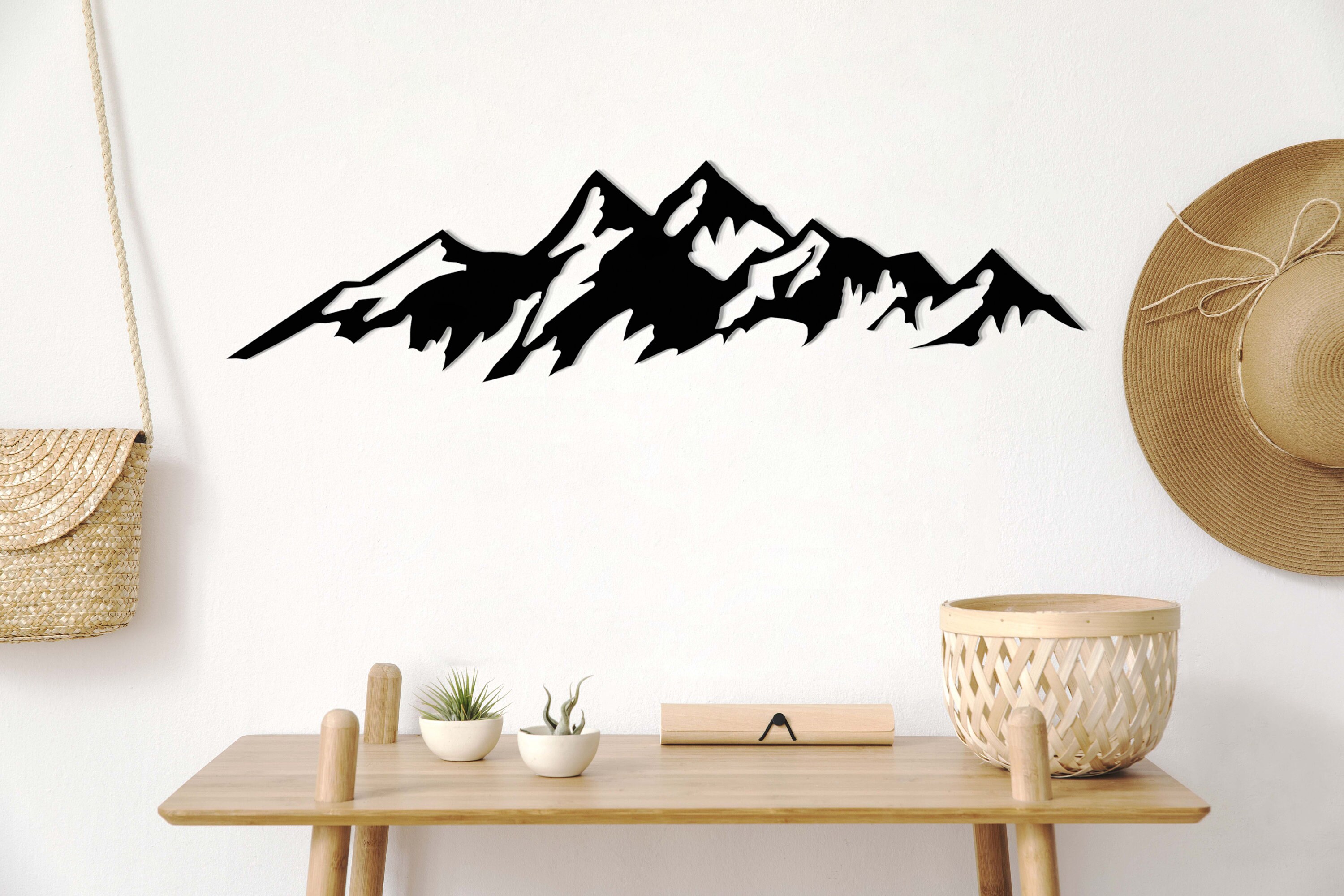 Mountain Metal Wall Decor, Mount Metal, Snowy Mountain Wall Art