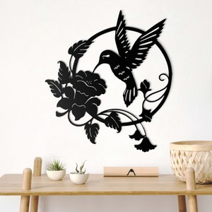 Kolibri, Metall Wandkunst, Kolibri Metall Deko, Vogel Deko, Kolibri Metall Ausschnitt, Outdoor Geschenke, Metall Tierkunst, Deko Wand Vogel