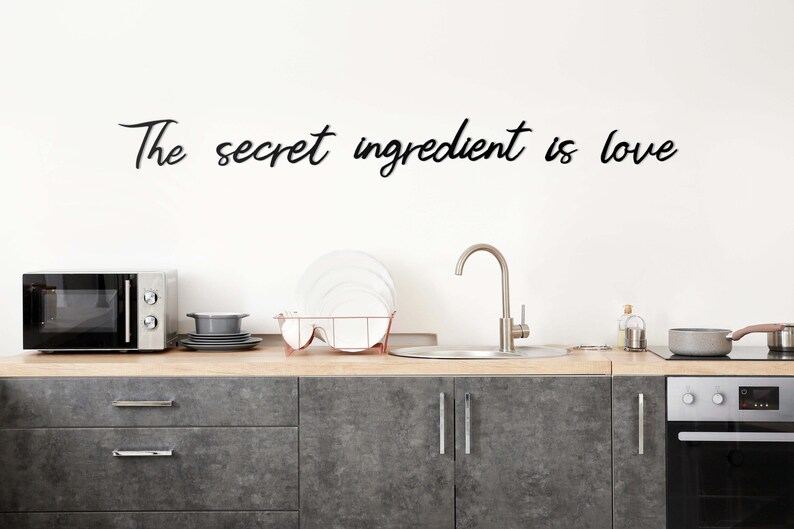 The Secret Ingredient is Love Metal Wall Art Kitchen Metal Etsy