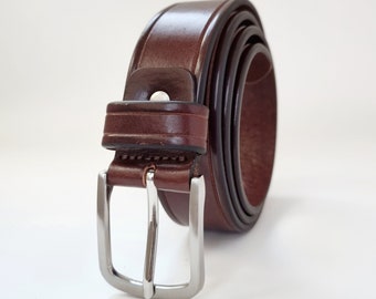 Custom handmade belt, Mens leather belt, Minimalist leather belt gift for men, Fathers day gift, Gift for him.