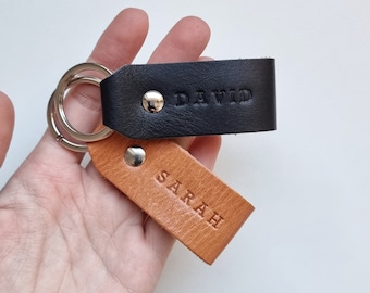 Chaveiro de couro personalizado: chaveiro com monograma personalizado