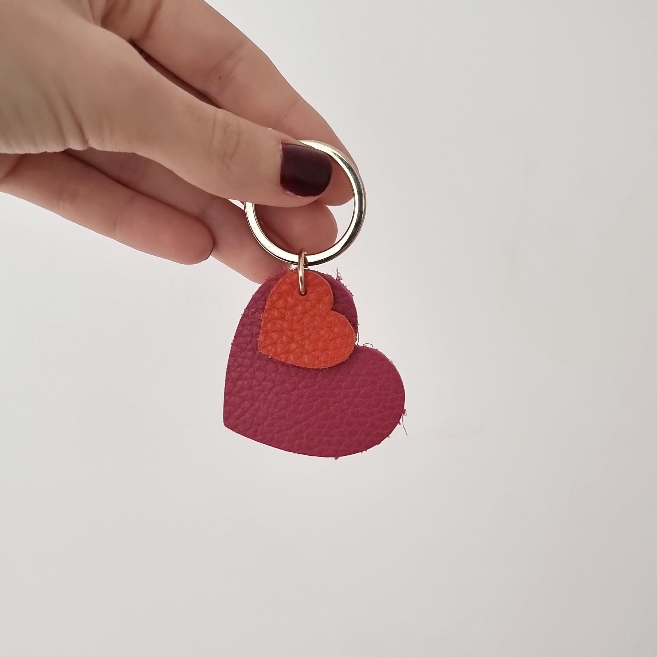 Heart Keychain Ricky Martin Personalized Leather Heart Keychain: Handmade Valentines Gift - Etsy