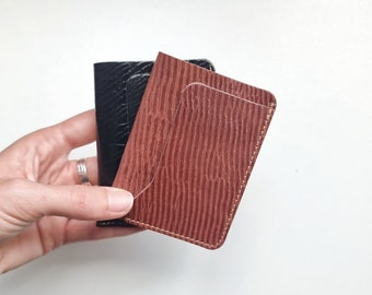 Genuine leather card holder for men, Custom card holder wallet, Simple leather wallet for him, Personalized wallet Personalized leather gift