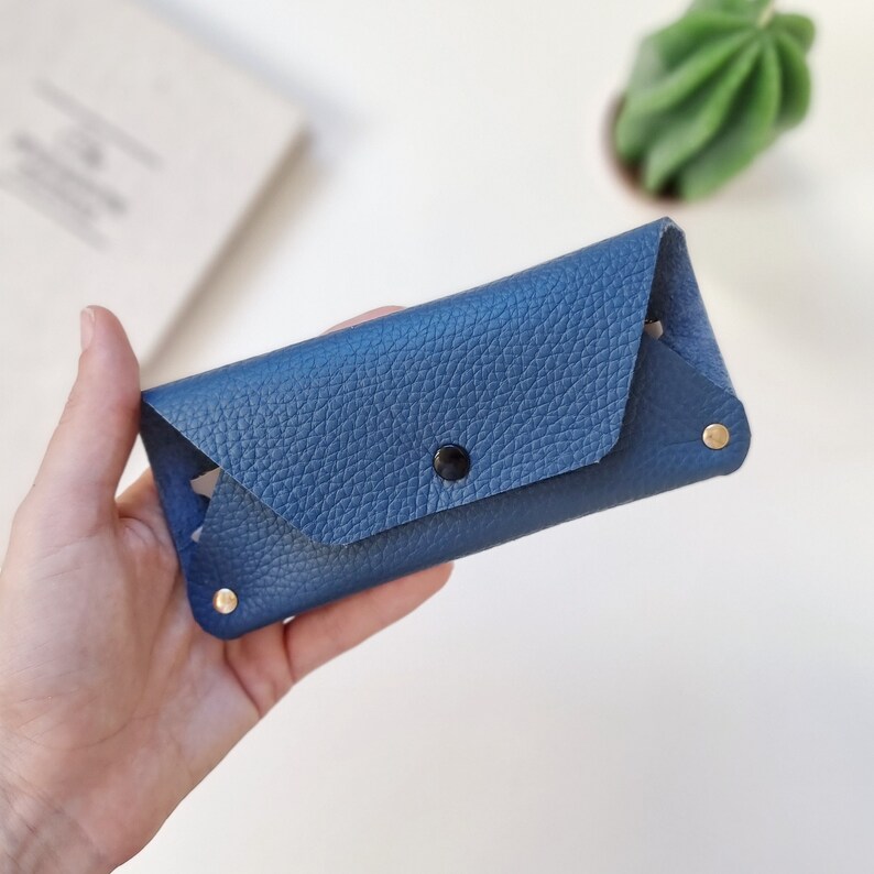 Leather Glasses Case With Clip Personalized Glasses Case With Etsy