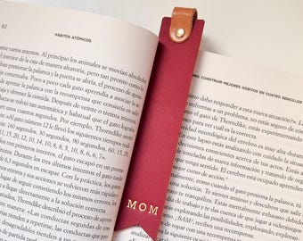 Personalized Leather Bookmark: Custom Initial Gift for Book Lovers