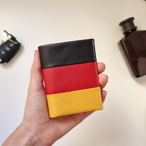 Personalisierte Herren-Lederbrieftasche, Geschenk Papa, farbige Lederbrieftasche für ihn, Geschenk für Männer, Personalisierte Portemonnaie