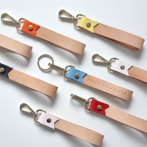 Llavero de cuero para pulsera, llavero personalizado, llavero grande de cuero para regalo, llavero de cuero con mensaje personalizado para ella y para él