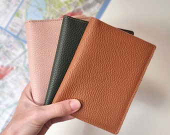 Handcrafted Personalized Leather Passport Cover, Custom Engraved Holder for passport
