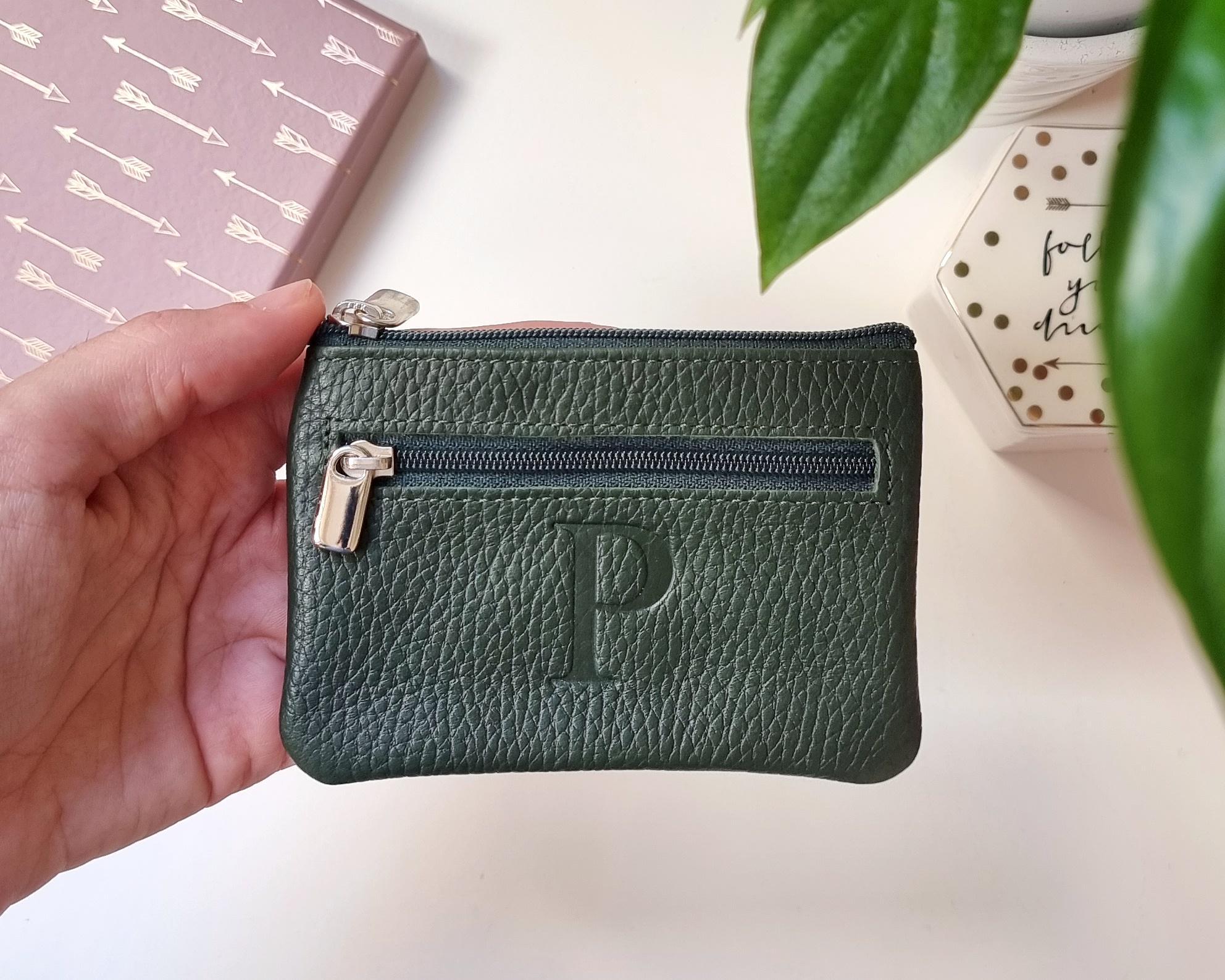 Leather Zip Wallet, Leather Purse Wallet for Women, Leather Coin
