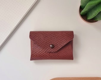 Minimalist Leather Card Holder - Leather Wallet for Credit and Business Cards