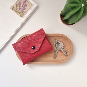 Monedero de cuero para mujer, billetera de cuero, billetera para tarjetas de crédito personalizada, regalo para media navideña, regalo para ella, regalo para mujer.