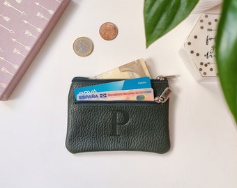 Personalized Leather Zip Pouch