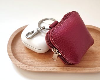 AirPod Case Leather Bag Charm Personalized Leather Purse