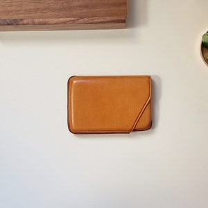 Leather card sleeve perfect as a gift for men. This card holder is a high quality card holder with excellent finishes.
