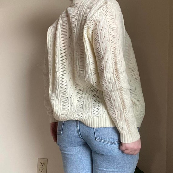 Vintage cream cardigan - image 8