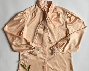 blouse couleur pêche vintage