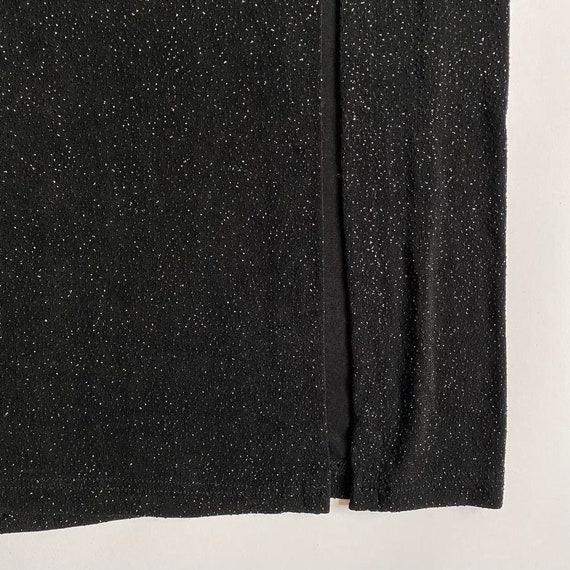 Vintage slinky sparkly black maxi skirt - image 5