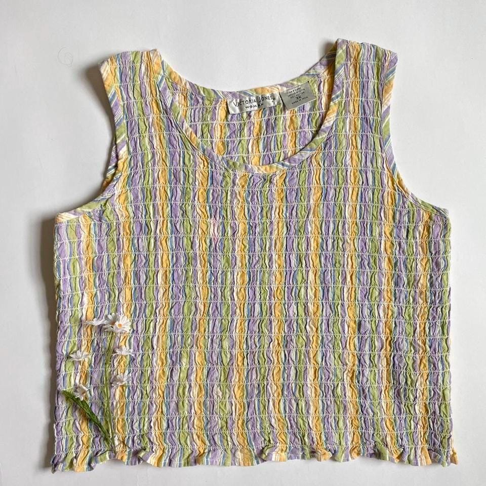 Vintage plus size colorful plaid top