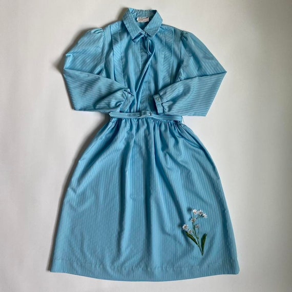 Vintage sky blue long sleeve dress - image 2