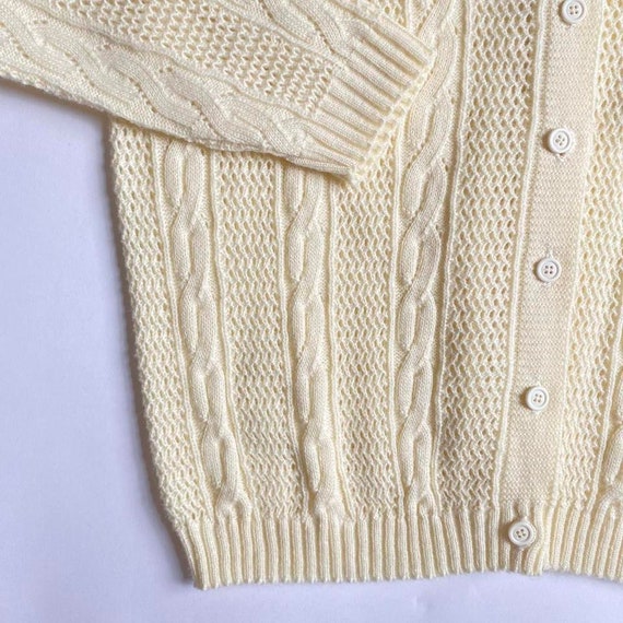 Vintage cream cardigan - image 4