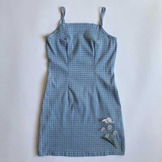 Vintage plaid mini dress - image 1