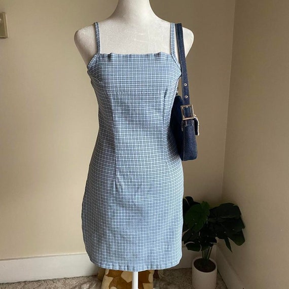Vintage plaid mini dress - image 6