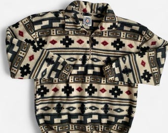 Vintage fleece Aztec pattern sweatshirt