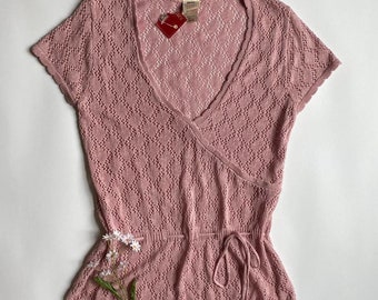 Vintage dusty pink knit top