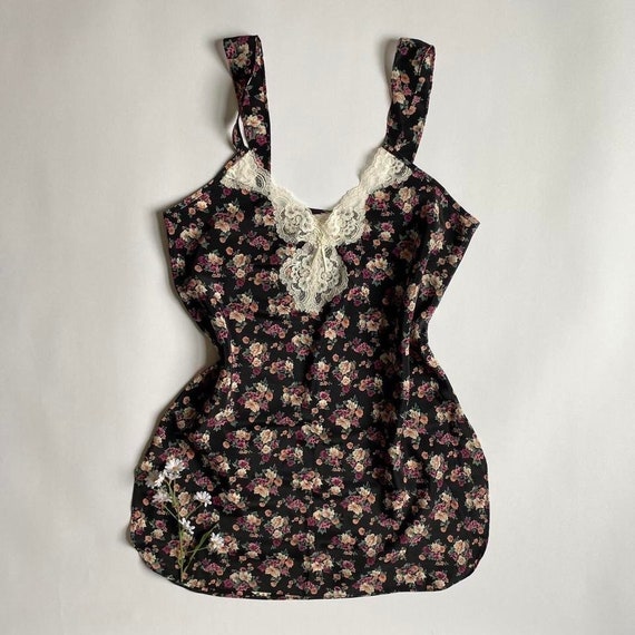 Vintage 90s floral slip dress - image 1