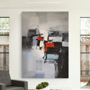 Large original vertical abstract painting on canvas, fantasy dream, big Textured Wall Art, Lounge  Wall Art, Neutral style, acrylic painting