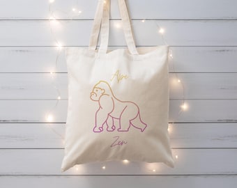 Sac fourre-tout Ape Zen, sac fourre-tout drôle de bourse, cadeau de day trader, cadeau d’investisseur, sac d’investisseur, meilleur cadeau d’investisseur, sac de gorille, Gamestop, GME