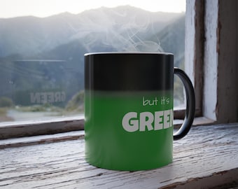 Roaring Kitty Color Morphing Mug, You Can&#39;t See It But It&#39;s GREEN, DFV, Stock Market Coffee Mug, Funny Investor Gift, Gamestop, GME, Moass