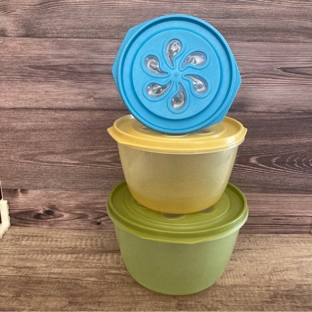 1970s Rubbermaid Daisy Tupperware Set of 3 Plastic Bowls Lids Etsy