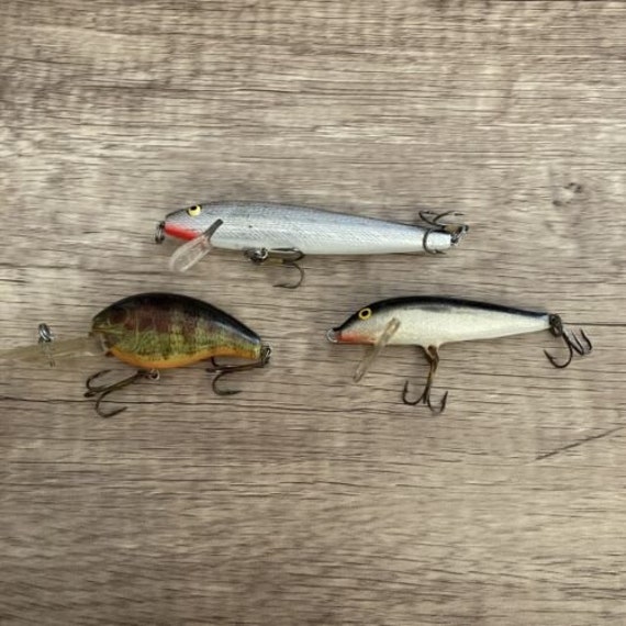 Rebel Fishing Lures Perch and Minnow USA Set of 3 