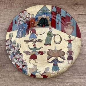 トルコ Deger Katan Hediyeler ゴールドガラス装飾皿 Deger Katan Hediyeler Turkey ゴールド装飾プレート DEGER KATAN