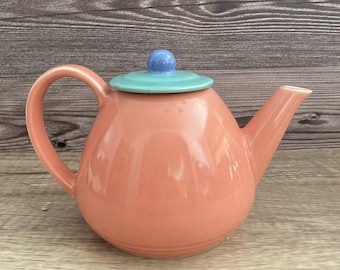 Tetera Lindt Stymeist Colorways Coral Turquesa Utensilios de cocina de los años 80 Japón