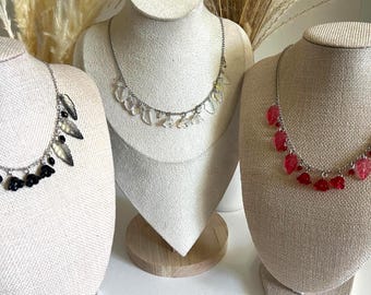 Coquette Edgy Cottagecore Floral Charm Necklace: Retro Floral Glam Necklace