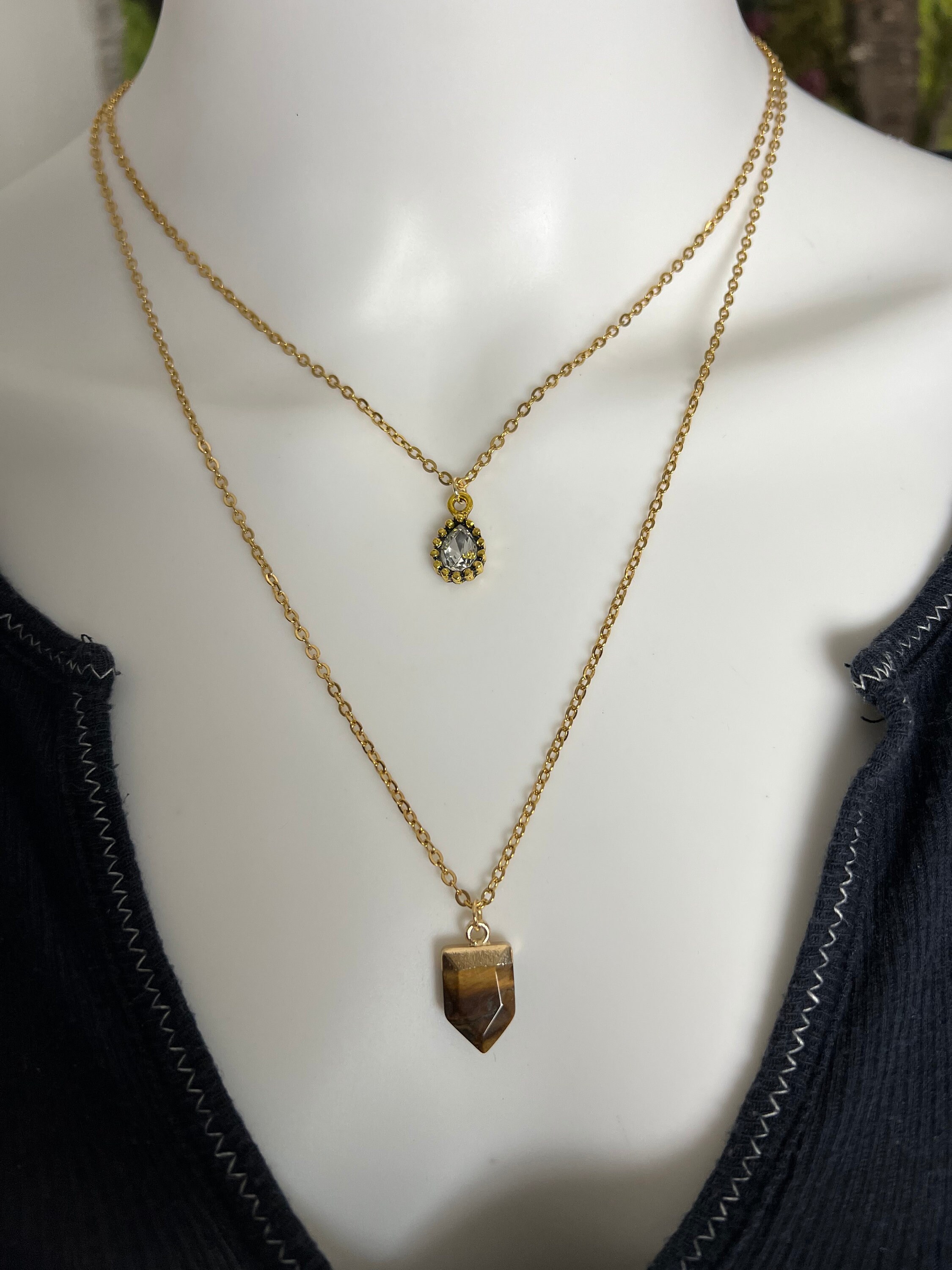 Collier ORYA OEIL DE TIGRE ROSE