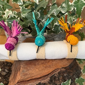 Kolibri Serviettenhalter, Tier Serviettenring, Iraca Tischdeko, Ratan Serviettenhalter, Boho Küche & Dinning Dekor