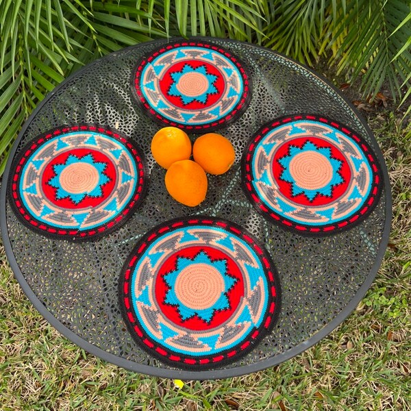 Knitted Placemats Etsy