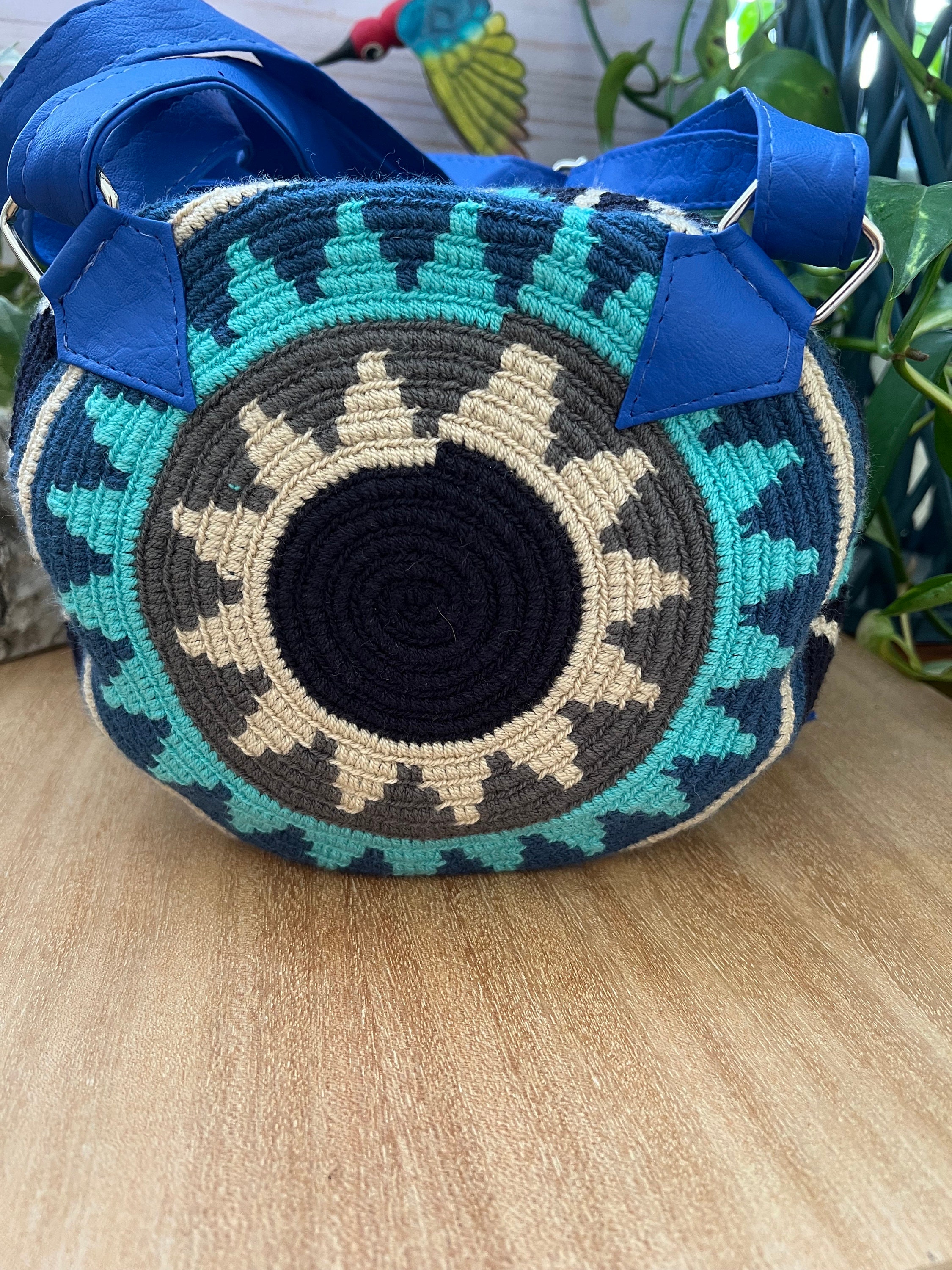 Handwoven Wayuu Backpack: Bohemian Geometric Knit Bag - Etsy
