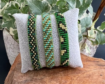 Stylish Beaded Bracelet, Leopard Print Bracelet, Beaded Bracelet Cuff, Boho Handmade  Bracelet, Seed Bead Bracelet, Cute Hippie Bracelet