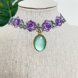 Floral Flirty Oversized Choker, Coquette Trendy Choker, Lolita Cute Choker, Boho Chic Flower Choker, Unique Floral Choker