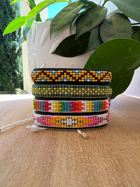 Braccialetto ZOSOJONA 7 Chakra, Boho, Fatto a Mano, in Pelle, con