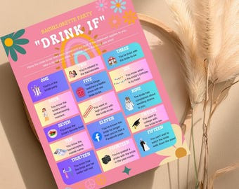 Bachelorette Trinkspiel, Hen Party Trinkspiel (Digitaler Download)