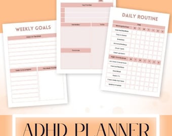 ADHD Adult Planner, Productivity Workbook (A4 Printable PDF)