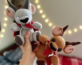 Baby Krampus Crochet Doll