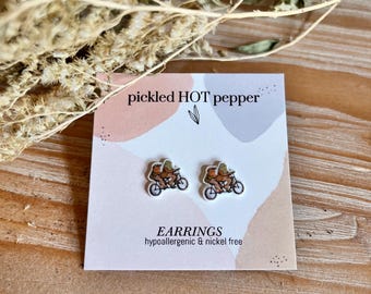 Classic frog and toad, children’s book - stud earrings