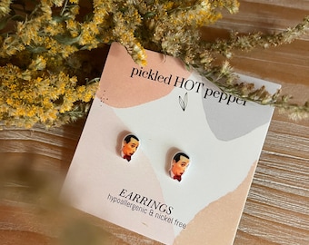 Pee-wee Herman stud earrings